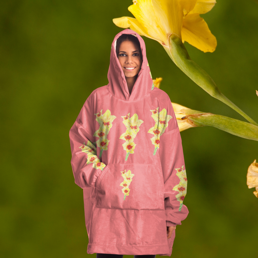 Hoodie with birthday flower for August Gladioli