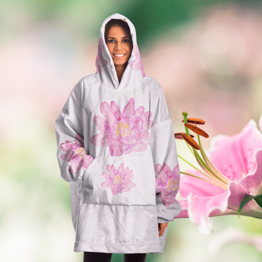 Hoodie with July birthday flower water lily